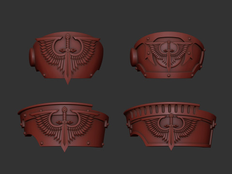 Ombros dos Anjos Negros Modelo de Impressão 3D