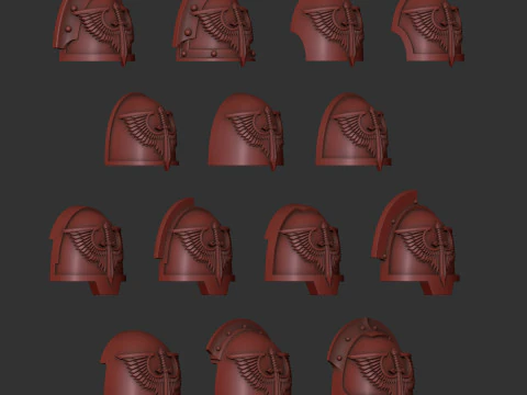 Dark Angels shoulders 3D Print Model