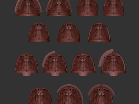 Dark Angels shoulders 3D Print Model