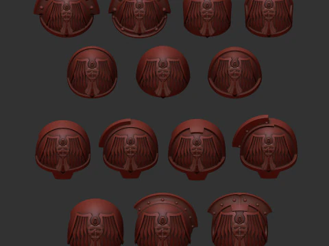 Dark Angels shoulders 3D Print Model