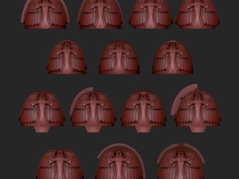 Shoulder pads Angels 3D Print Model