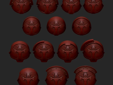 Shoulder pads Angels 3D Print Model