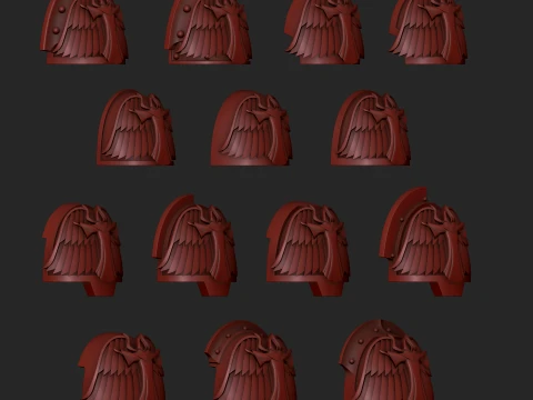 Shoulder pads Angels 3D Print Model