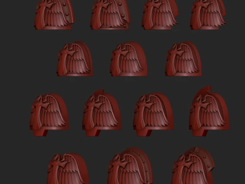 Shoulder pads Angels 3D Print Model