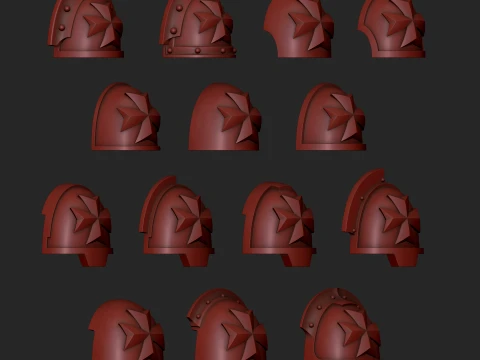 Shoulder pads with a cross 3D Print Model