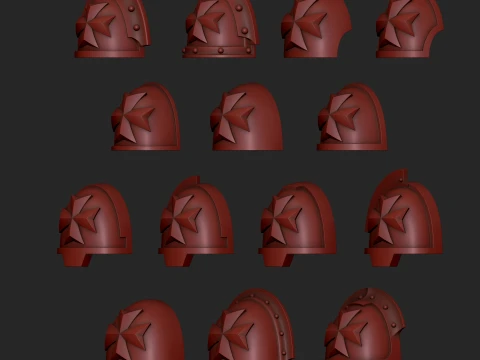 Shoulder pads with a cross 3D Print Model
