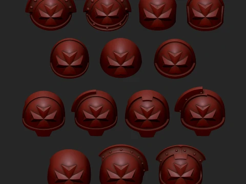 Shoulder pads with a cross 3D Print Model