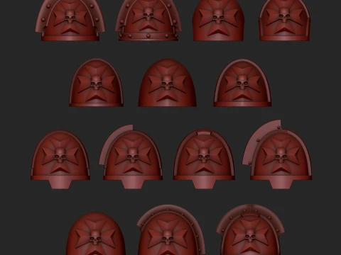 Shoulder pads with a cross 3D Print Model