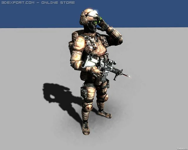 assault marine 3D Model .c4d .max .obj .3ds .fbx .stl .blend 