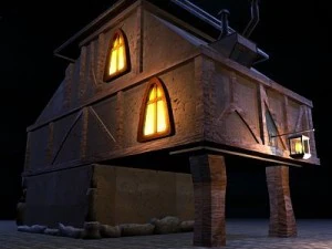 maison de dessin anim&eacute; Modèle 3D