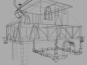 maison de dessin anim&eacute; Modèle 3D