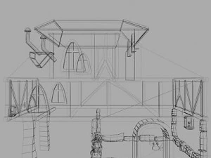 maison de dessin anim&eacute; Modèle 3D