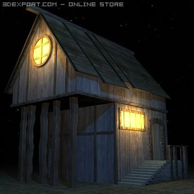 ファンタジーハウス 3Dモデル .c4d .max .obj .3ds .fbx .stl .blend 