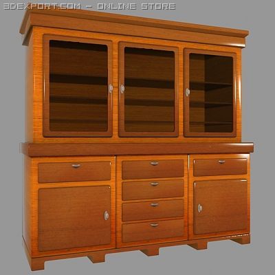 modern cupboard 3D Model .c4d .max .obj .3ds .fbx .stl .blend 