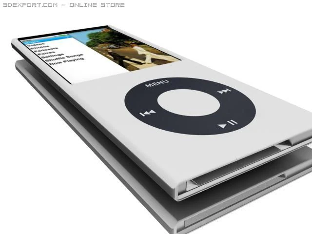 ipod nano  white 3D Model .c4d .max .obj .3ds .fbx .stl .blend 