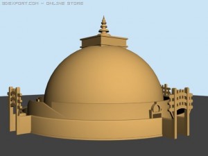 sanchi stupa 3D-Modell