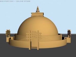 sanchi stupa 3D-Modell