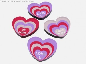 3d acrylic valentine hearts 3D-Modell