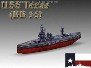 ww2 battleship texas uss bb 35 3D Model