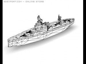ww2 battleship texas uss bb 35 3D Model