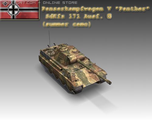 ww2 pz v panther sdkfz 171 ausf g 3D Model .c4d .max .obj .3ds .fbx .stl .blend 