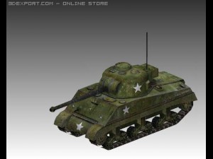 ww2 m4 sherman medium tank m4 3D Model