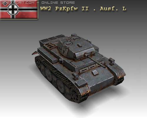 ww2 pzkpfw ii  ausf l Model 3D .c4d .max .obj .3ds .fbx .stl .blend 