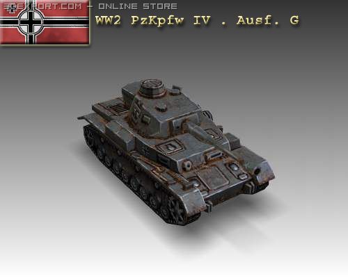 ww2 pzkpfw iv  ausf g 3D 模型 .c4d .max .obj .3ds .fbx .stl .blend 