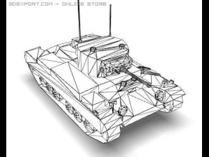 Ww2 churchill mk iii heavy infantry tank 3D Model