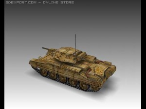 ww2 crusader mk ii british medium tank Modèle 3D