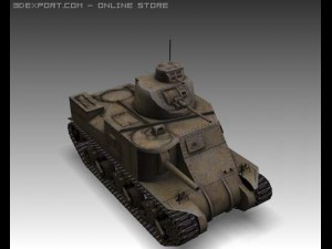 ww2 m3a1 grant american medium tank Modelo 3D