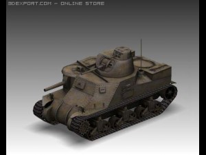 ww2 m3a1 grant american medium tank Modelo 3D