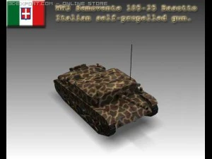 ww2 semovente 10525 italian tank destroyer 3D Model