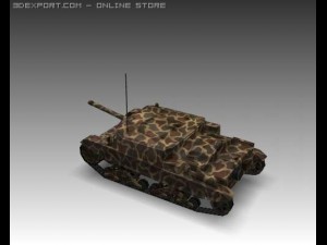 ww2 semovente 10525 italian tank destroyer Model 3D