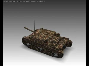 ww2 semovente 10525 italian tank destroyer 3D Model