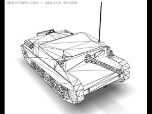 ww2 semovente 10525 italian tank destroyer Model 3D