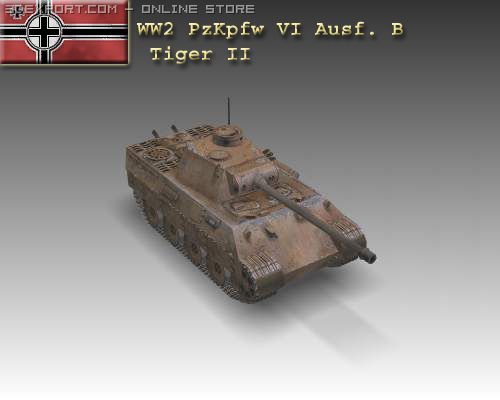 ww2 panzer vi ausf b tiger ii 3D मॉडल .c4d .max .obj .3ds .fbx .stl .blend
