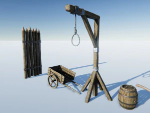 medieval props set 3D Model