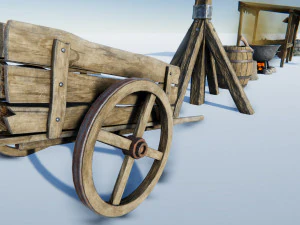 medieval props set 3D Model