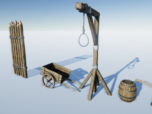 medieval props set Modèle 3D