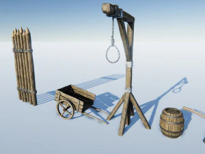 medieval props set 3D Model