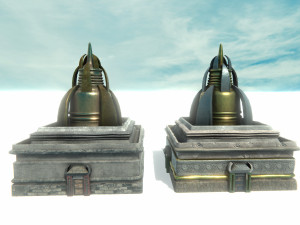 asian temple - pagoda set model Model 3D