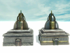 asian temple - pagoda set model 3D Model