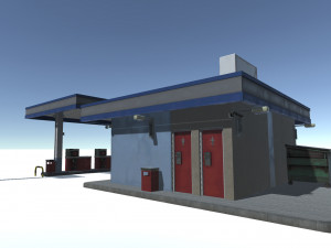 gas station Model 3D
