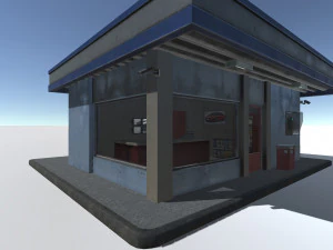 ガソリンスタンド 3Dモデル