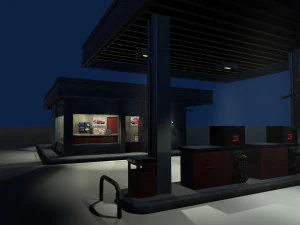 ガソリンスタンド 3Dモデル
