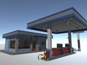 gas station Model 3D