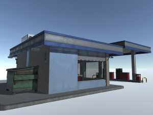 gas station Model 3D