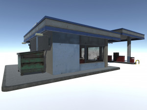 gas station Model 3D