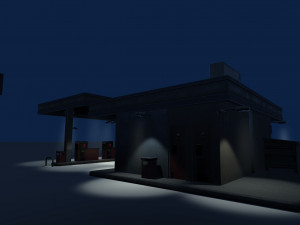 gas station Model 3D